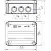 OBO Bettermann Кабельная коробка распределительная с вводами T100 151х117х67, IP65 (2007077) - зображення 2