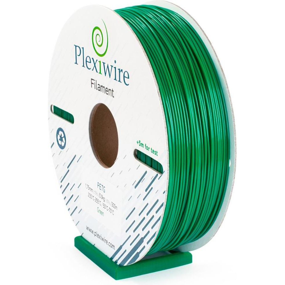 Plexiwire Філамент PETG пластик для 3D принтера зелений 1,75мм (300м / 0,9кг) - зображення 1