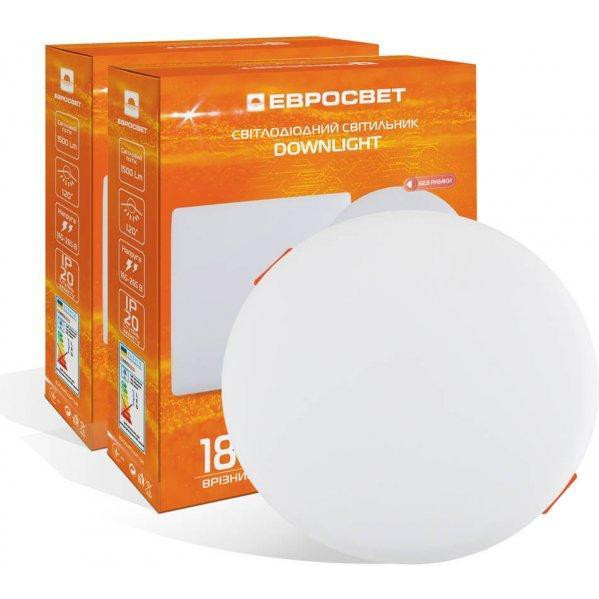 Евросвет 18Вт коло LED-R-120-18 4200К без рамки 2 шт (2100010524034) - зображення 1