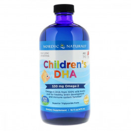   Nordic Naturals Рыбий жир (ДГК) для Детей, со Вкусом Клубники, Children's DHA, Strawberry, , 473 мл (NOR1124)