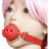 DS Fetish Silicone gag M red (222001098) - зображення 4