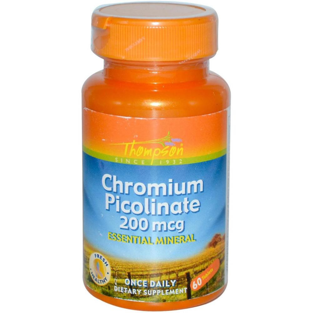 Thompson Chromium Picolinate, 200 mcg, 60 Tablets - зображення 1