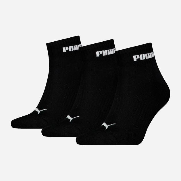 PUMA Набір жіночих шкарпеток бавовняних  Unisex New Generation Cushioned Qua 93839302 35/38 3 пари Чорний - зображення 1