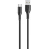 USAMS US-SJ501 U68 Type-C Charging & Data Cable 1m Black (SJ501USB01) - зображення 1