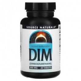   Source Naturals ДІМ (Дііндолілметан), DIM (Diindolylmethane), , 200 мг, 60 таблеток (SNS-02589)