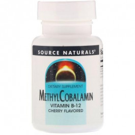   Source Naturals Метилкобаламін, Вітамін В12, 5 мг, Смак Вишні, MethylCobalamin Vit (SN1328)