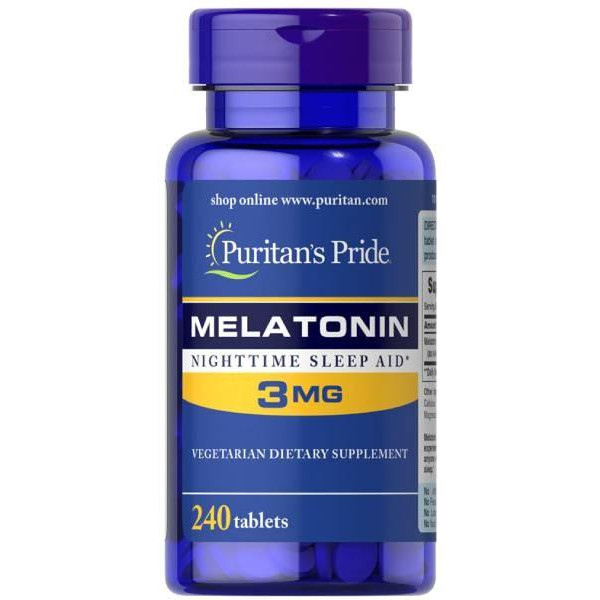 Puritan's Pride Melatonin 3 mg 240 таб - зображення 1