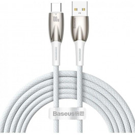   Baseus Glimmer Series USB Cable to USB-C Fast Charging 100W 2m White (CADH000602)