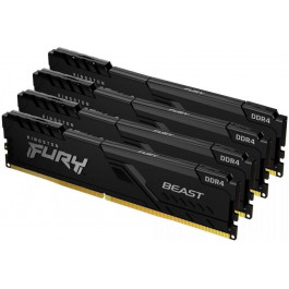   Kingston FURY 64 GB (4x16GB) DDR4 3200 MHz Beast (KF432C16BBK4/64)