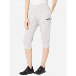   PUMA Спортивні шорти жіночі  Ess Capri Sweatpants 58682604 S Світло-сірі (4063697159914)