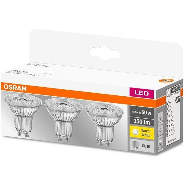 Osram LED BASE PAR16 50 36° 4.3W 2700К GU10 3 шт (4058075818392) - зображення 1