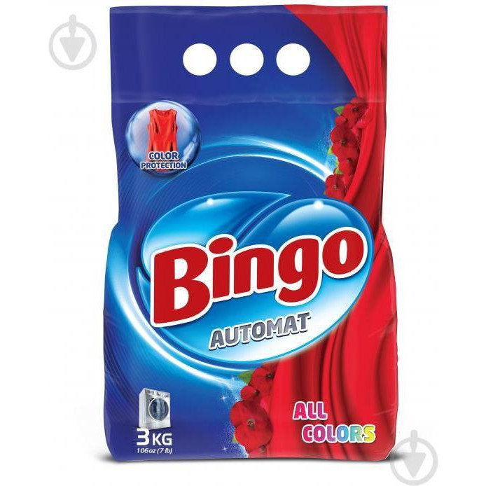 Bingo Порошок пральний  автомат All Colors, 3 кг (8690536920679) - зображення 1