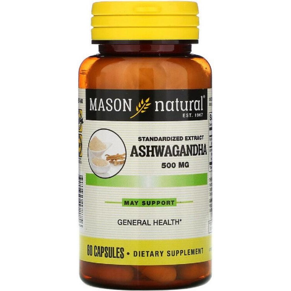 Mason Natural Ашвагандха (Ashwagandha) 500 мг 60 капсул - зображення 1