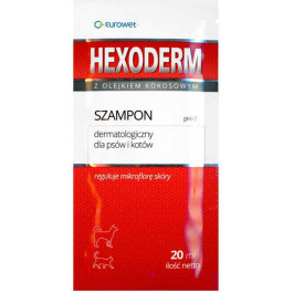   Eurowet Hexoderm Шампунь с хлоргексидином для собак и кошек 20 мл (5907785441132)