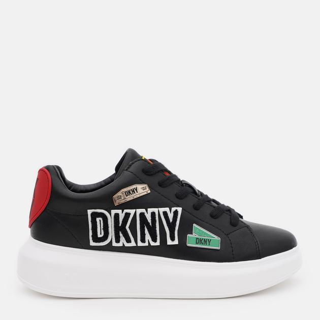 DKNY Жіночі кеди низкие DKNY JEWEL CITY SIGNS - L K1497456-BLK 37.5 (7US/4.5UK) 24.1 см Чорні (7554042267 - зображення 1