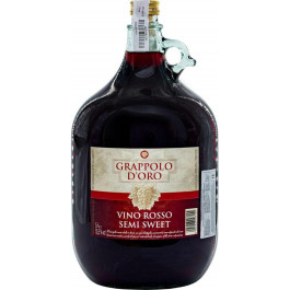   Grappolo d'Oro Вино  Vino Rosso Semi Sweet червоне напівсолодке 5 л 10.5% (8005228097155)