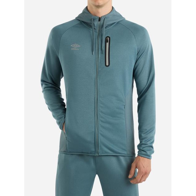 UMBRO Толстовка на блискавці чоловіча  Sportswear Full Zip Hoodie 66545U-MLD M Темно-салатова (50631782336 - зображення 1