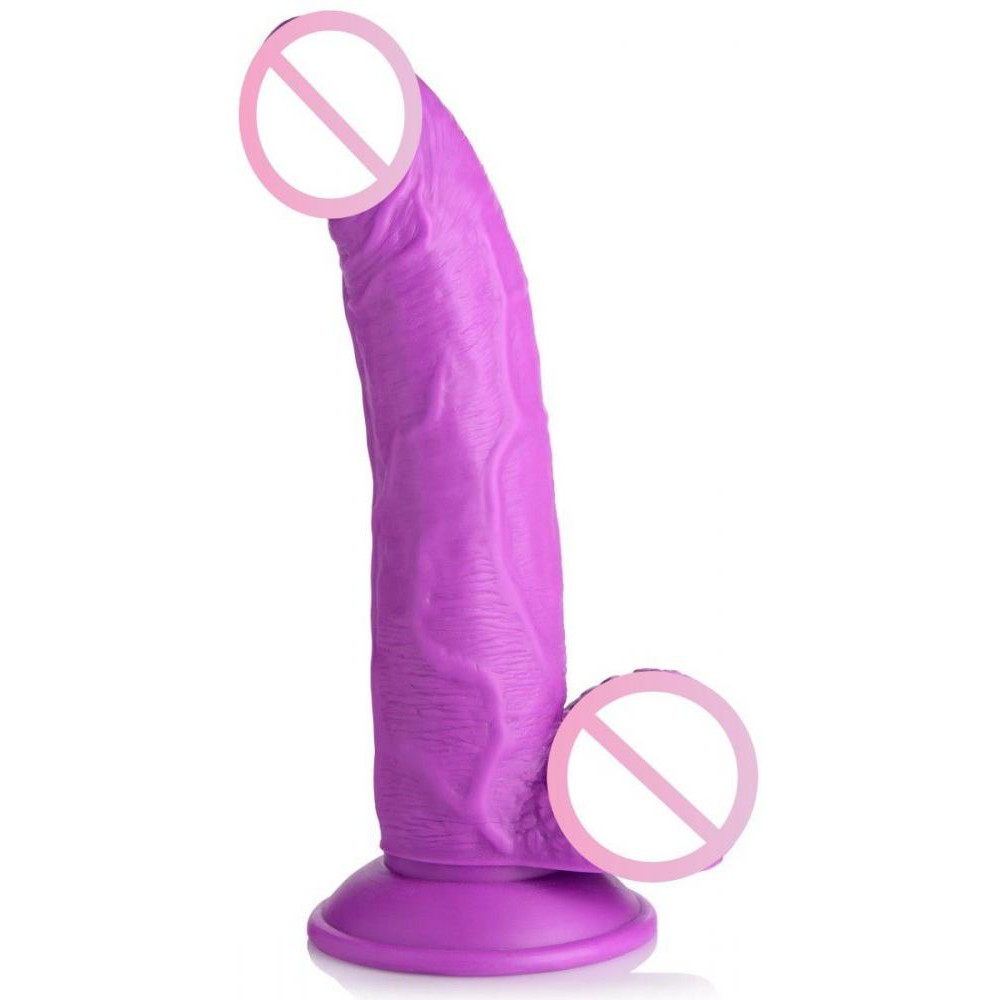 XR Brands Pop Peckers 7.5" Dildo Purple (XRAG767-Purple) - зображення 1