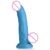 XR Brands Pop Peckers 7.5" Dildo Blue (XRAG767-Blue) - зображення 1