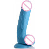 XR Brands Pop Peckers 8.25" Dildo Blue	(XRAG768-Blue) - зображення 1