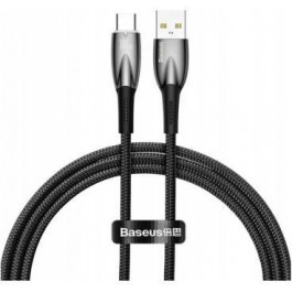   Baseus Glimmer Series Fast Charging Data Cable USB Type-A to USB Type-C 100W 1m Black (CADH000401)