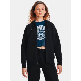   Under Armour Толстовка на блискавці утеплена з капюшоном жіноча  Ua Rival Fleece Fz Hoodie 1379497-001 L Чорна (1