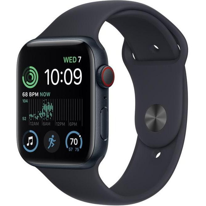 Apple Watch SE 2 GPS 40mm Midnight Aluminum Case w. Midnight S. Band - S/M (MNT73) - зображення 1