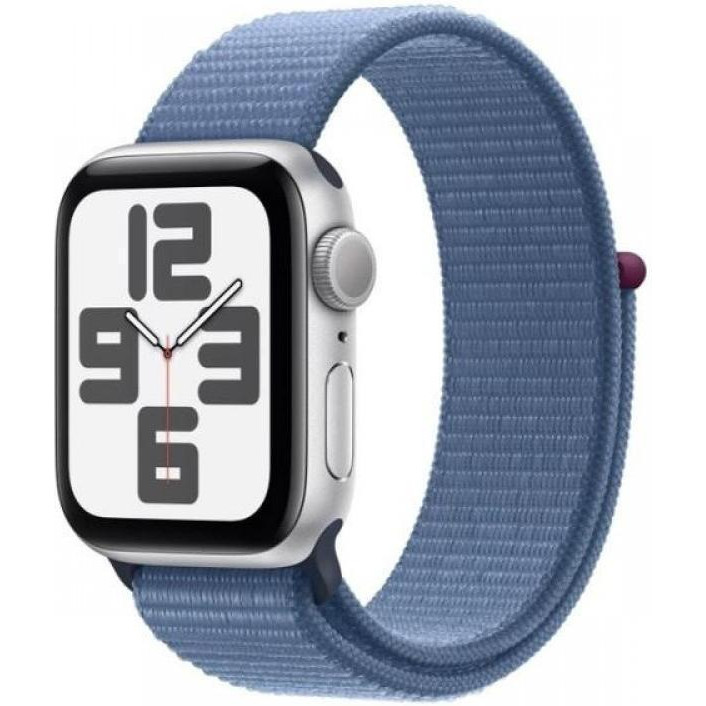 Apple Watch SE 2 GPS + Cellular 40mm Silver Aluminium Case w. Winter Blue Sport Loop (MRGQ3) - зображення 1