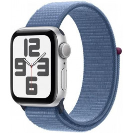   Apple Watch SE 2 GPS + Cellular 40mm Silver Aluminium Case w. Winter Blue Sport Loop (MRGQ3)