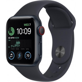   Apple Watch SE 2 GPS + Cellular 40mm Midnight Aluminium Case with Midnight Sport Band - S/M (MRG73)