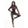 Noir Handmade F299 Enigma lace catsuit with underbust bodice Black 3XL (SX0236) - зображення 1