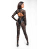 Noir Handmade F299 Enigma lace catsuit with underbust bodice Black 3XL (SX0236) - зображення 2