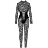 Noir Handmade F299 Enigma lace catsuit with underbust bodice Black 3XL (SX0236) - зображення 5