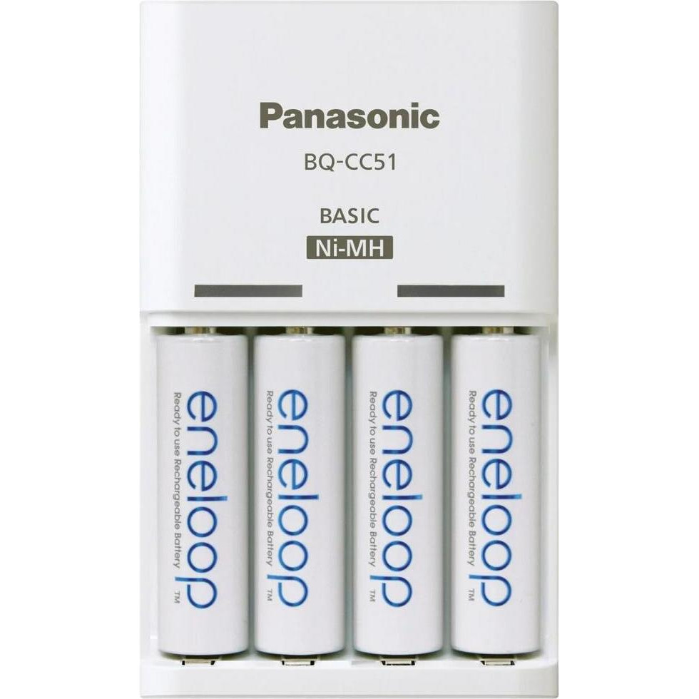 Panasonic Basic Charger+ Eneloop 4AA 1900 mAh K-KJ51MCC40E - зображення 1