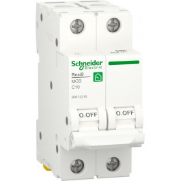   Schneider Electric Resi9 10 А, 2P, кривая С, 6кА (R9F12210)