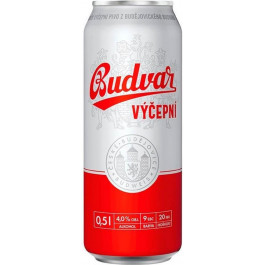   Budweiser Пиво  Vycepni світле фільтроване 4%, 500 мл (8594403350401)