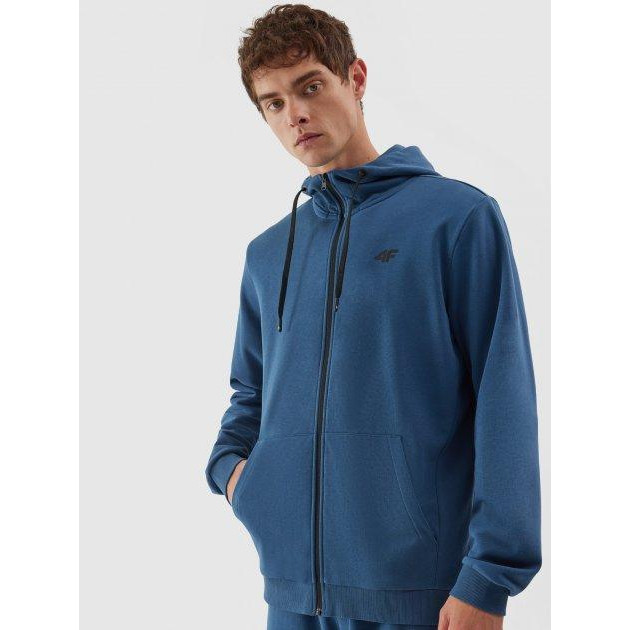 4F Толстовка на блискавці чоловіча  Sweatshirt M695 4FAW23TSWSM695-32S M Синя (5904698535385) - зображення 1