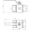 SELBA Кран кульовий прямий  1? ЗВ КР SL1505 (9638) - зображення 4