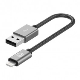   LAB.C Lightning Leather Cable A.L (0.15m) Space Grey (LABC-510-GR)