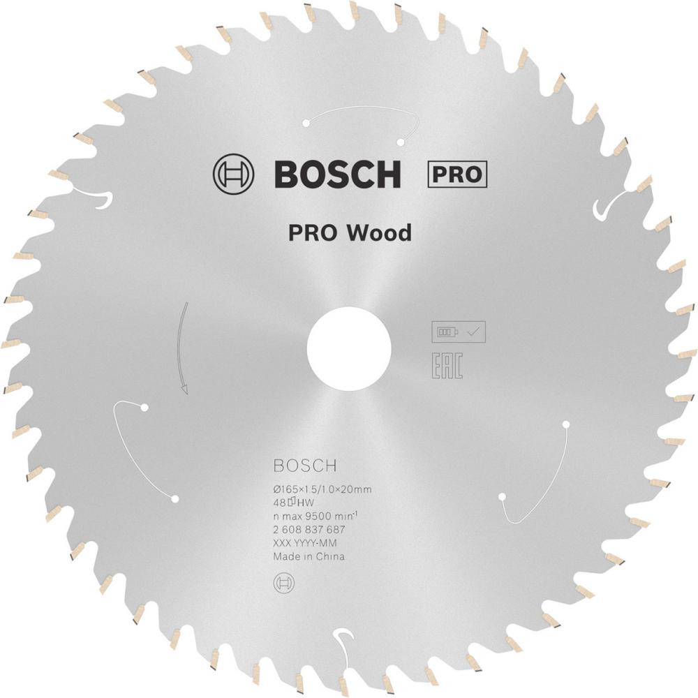 Bosch Standard for Wood 165x1.5/1x20 мм T48 (2608837687) - зображення 1