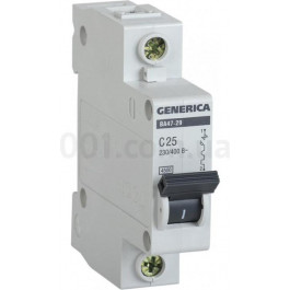   Generica ВА47-29 25А 4,5кА C (MVA25-1-025-C)