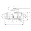 ITAL Kомпресійний ПЕ кульовий кран  50 мм х 1 1/2" з внутрішньою різьбою (IPE0078) - зображення 2
