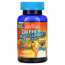   21st Century Zoo Friends Multi Gummies Plus Extra C 60tabl