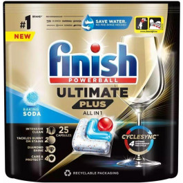   Finish Капсули для посудомийних машин Ultimate Plus All in 1 Baking Soda 25 шт. (5908252010950)