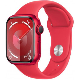   Apple Watch Series 9 GPS 45mm PRODUCT RED Alu. Case w. PRODUCT RED Sport Band - M/L (MRXK3)