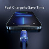 Baseus Crystal Shine Series Fast Charging Data Cable USB to Lightning 1.2m Blue (CAJY000003) - зображення 4