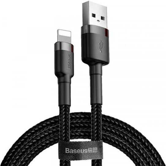 Baseus cafule Cable USB For iP 2A 3m Gray+Black (CALKLF-RG1) - зображення 1