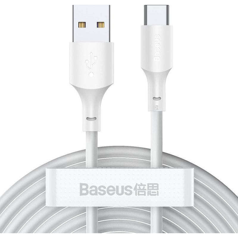 Baseus Simple Wisdom Data Cable Kit USB-A to Type-C 1.5m (TZCATZJ-02) - зображення 1