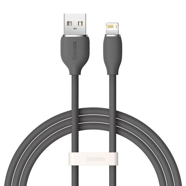 Baseus Jelly Liquid Silica Gel Fast Charging Data Lightning Cable 2m Black (CAGD000101) - зображення 1