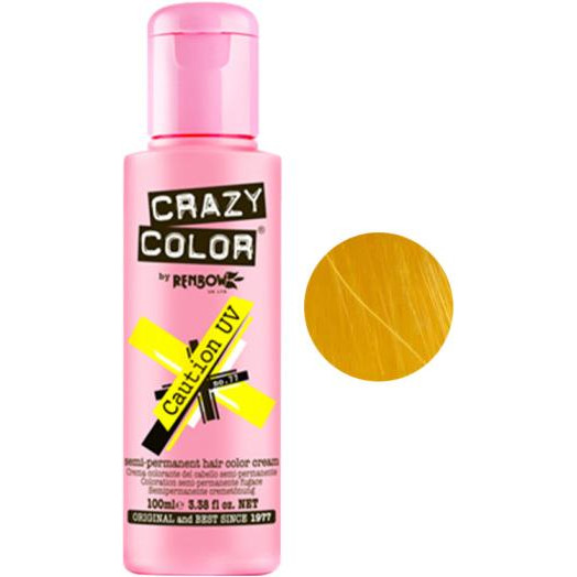 CRAZY COLOR Тинт-фарба для волосся Crazy Colour by Renbow Semi Permanent Color №77 неоновий жовтий 100 мл (50358 - зображення 1